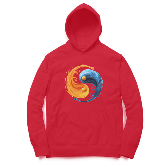 AZGUVI Yin & Yang Symbol Hoodie