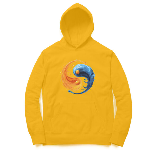 AZGUVI Yin & Yang Symbol Hoodie