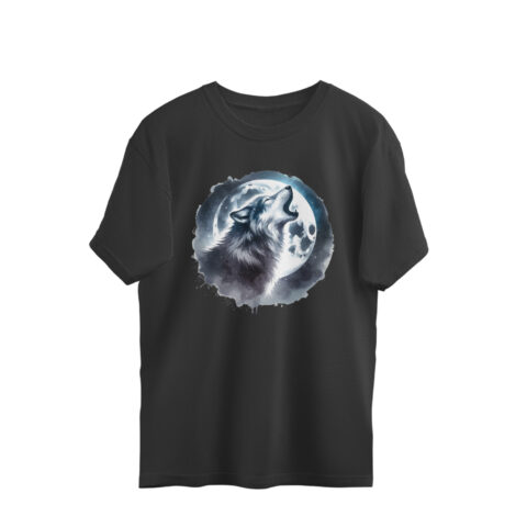 AZGUVI Mystical Wolf OverSized T-Shirt