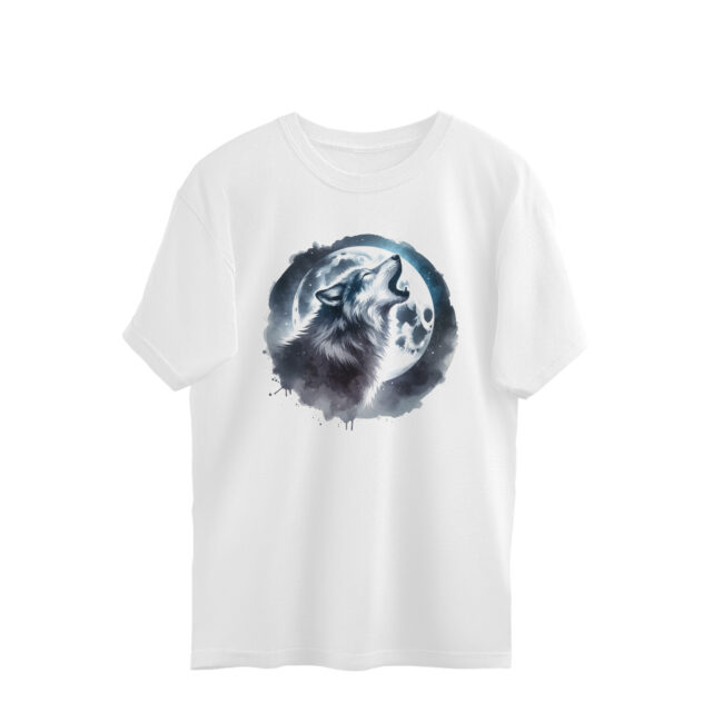 AZGUVI Mystical Wolf OverSized T-Shirt - Image 3